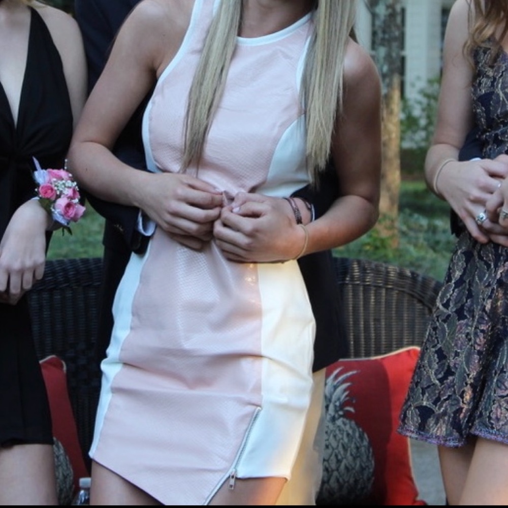 Lovers + Friends Pink Snakeskin Dress